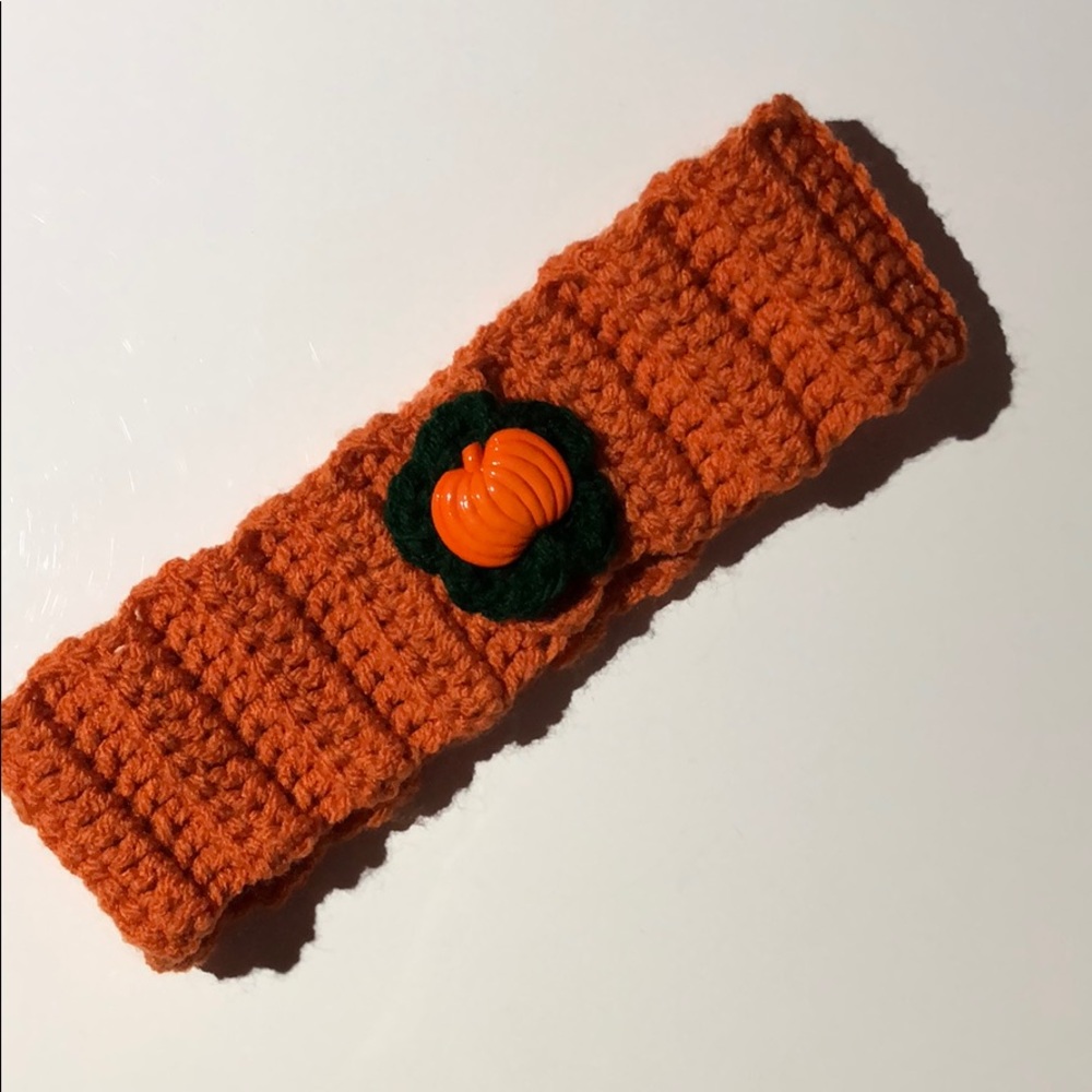 Lady’s fall headband harvest colors autumn hand crochet